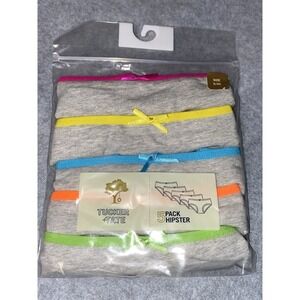 NWT Tucker & Tate Girls 6/6x 5 Pack Hipster Underwear Panties Neon/ Gray